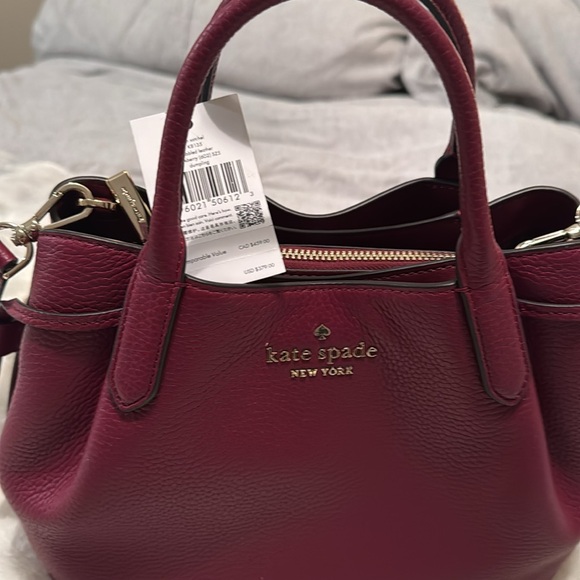 NWT ORIGINAL KATE SPADE SMALL PEBBLED LEATHER BLUEBERRY DUMPLING BAG MSRP $375 - Picture 13 of 15